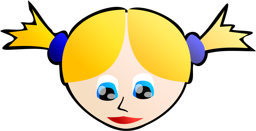 How To Set Use Girl Face Svg Vector - Girl Face Clpart Small (900x900), Png Download