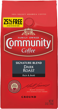 Ground Dark Roast Coffee - Community Coffee New Orleans Blend Ground (600x400), Png Download