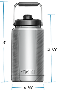 Rambler One Gallon Jug - Yeti One Gallon Jug (640x380), Png Download