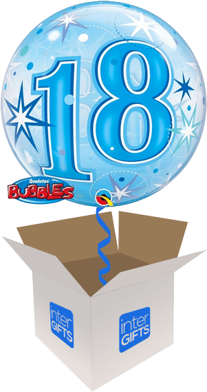 22″ Blue 18 Bubble - Balloons 11th Birthday Png (568x568), Png Download