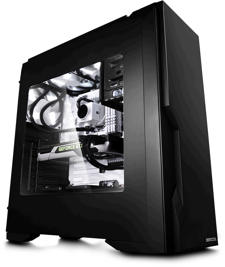 Dukase V3 - Deepcool Dukase V2 Atx Mid Tower - Black, (780x975), Png Download