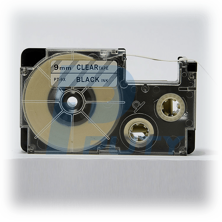 10 Paquetes 9mm Negro En Claro Xr-9x Compatible Etiquetas - Label Printer (750x750), Png Download