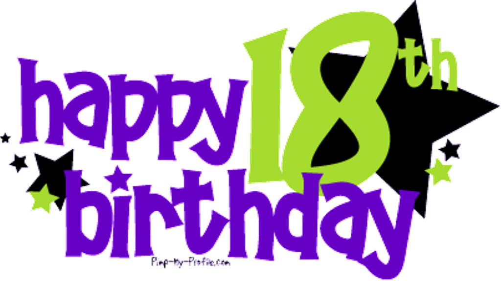 Download Eighteen Birthday Wishes - Happy 18 Birthday Gif PNG Image with No...