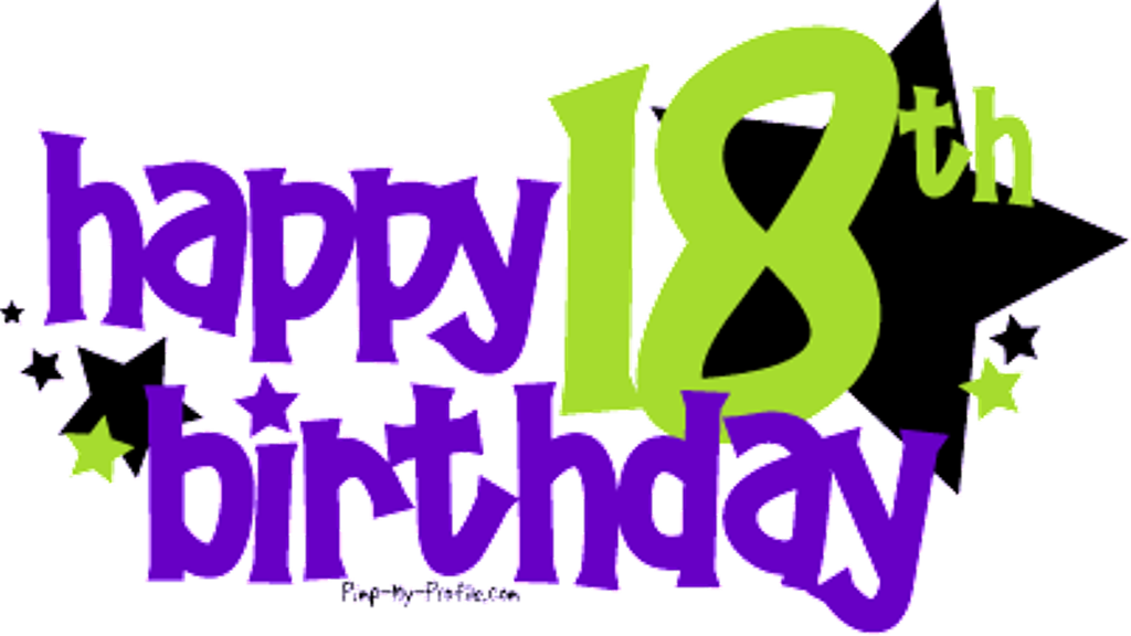 Download Eighteen Birthday Wishes - Happy 18 Birthday Gif PNG Image with .....