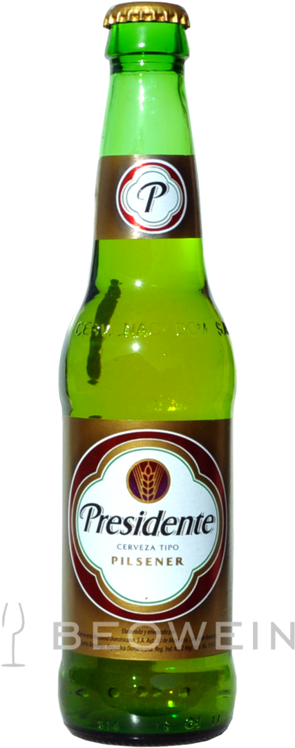 Presidente Pilsener 0,355 L - Presidente Pilsner Type Beer Cerveza 12 Oz Glass Bottle (1080x1080), Png Download