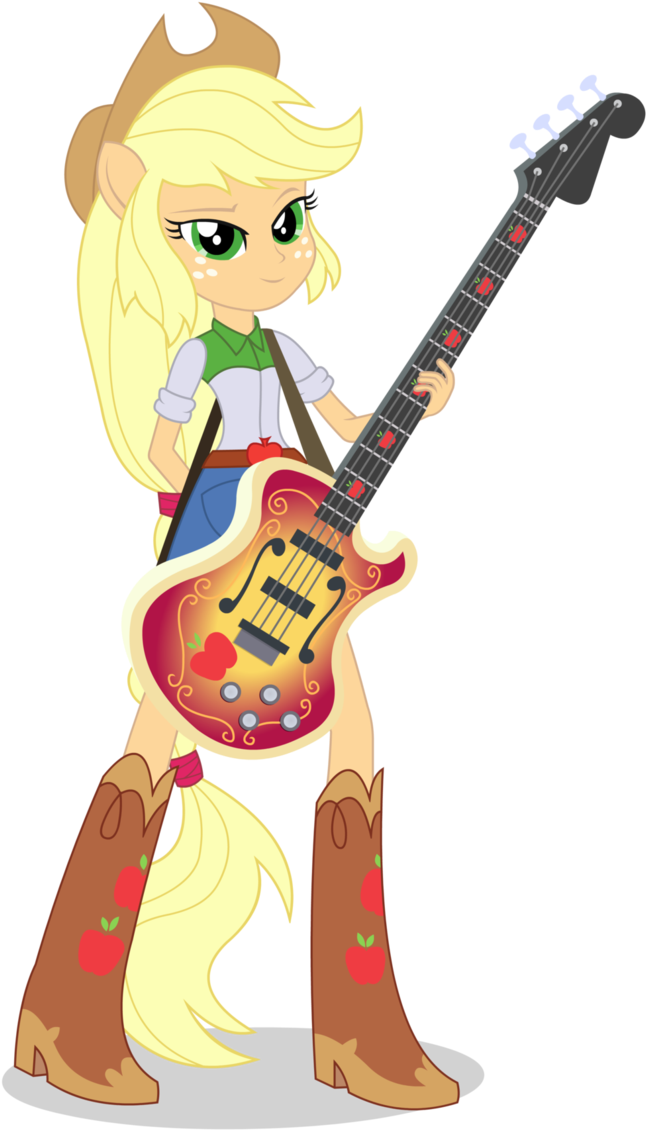 The First Separate Rainbowfied Vector From My "through - My Little Pony Equestria Girls Rainbow Rocks Applejack (678x1177), Png Download