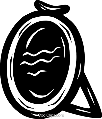 Make-up Mirror Royalty Free Vector Clip Art Illustration - Emblem (412x480), Png Download