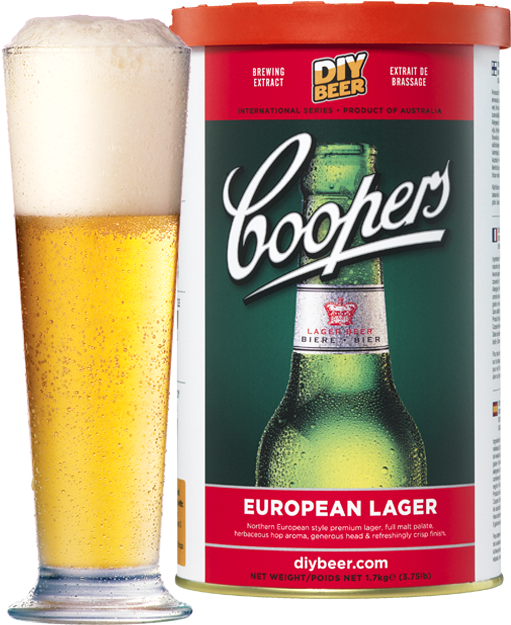 Coopers Diy Beer European Lager Homebrewing Craft Beer (700x700), Png Download