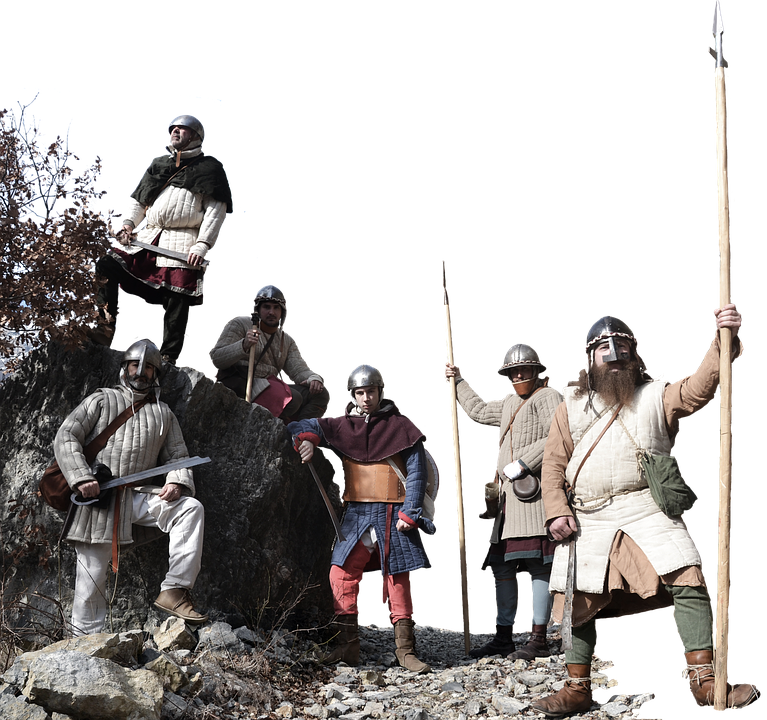 Middle Ages, Soldiers, Army, Feudal, Reenactment - Middle Ages (767x720), Png Download