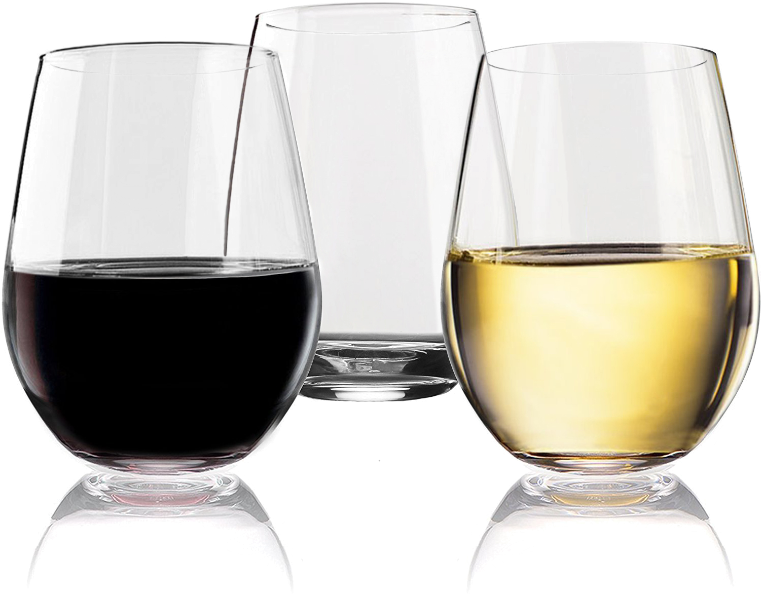 Unbreakable Stemless Wine Glasses - Vivocci Unbreakable Elegant Plastic Stemless Wine Glasses (1624x1285), Png Download