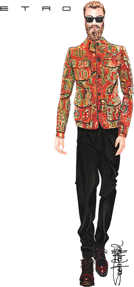 Figurin De Moda Hombre (646x1000), Png Download