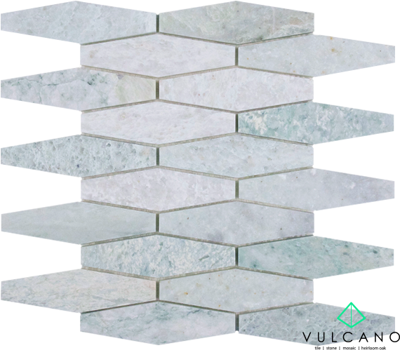 Vm 333 Verdi Cristallo Honed Long Hexagon Mosaic - Mosaic (591x591), Png Download