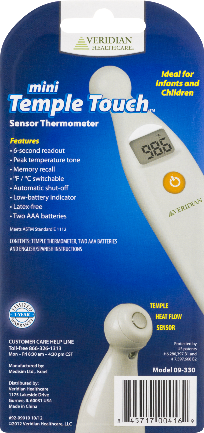 Temple Touch-mini Digital Thermometer (1800x1800), Png Download