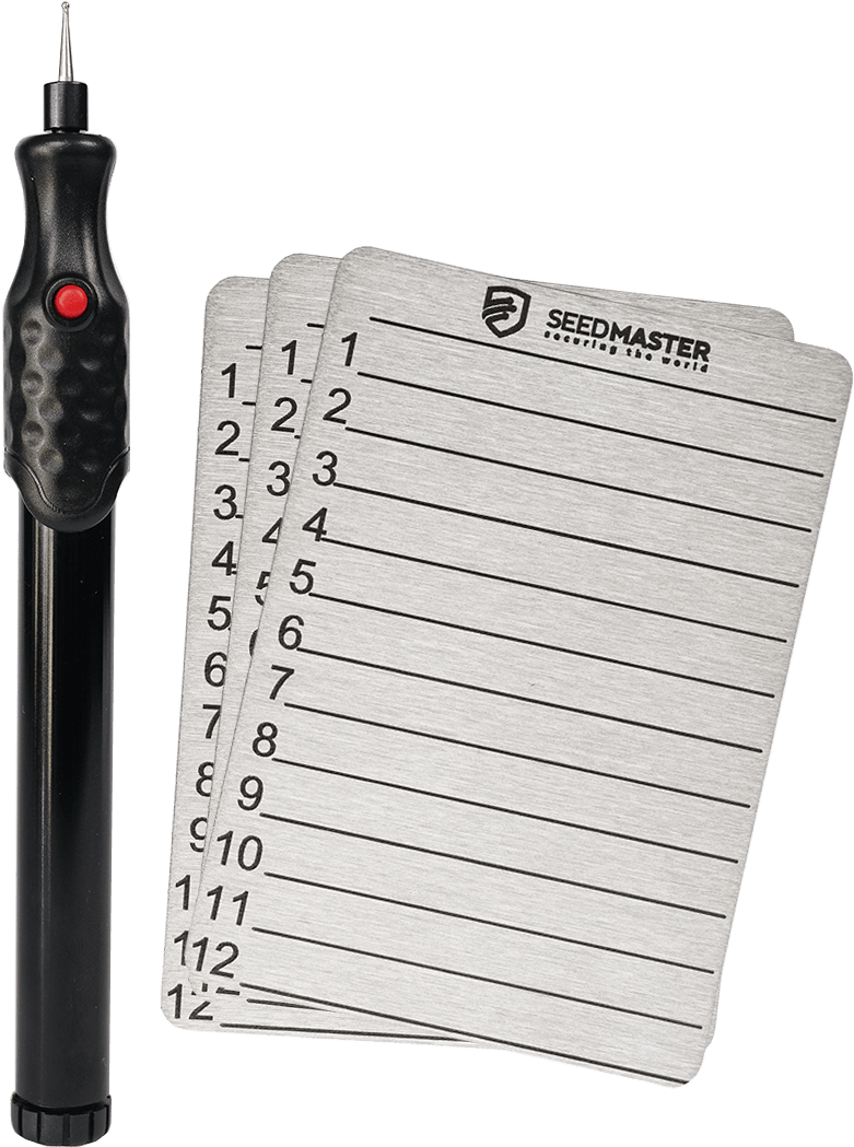 Steel Recovery Seed Phrase Plate And Engraving Pen - Steel (1091x1091), Png Download