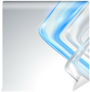 Fotomural Fondo Gris Abstracto Con Elementos Azules - Plastic (400x400), Png Download