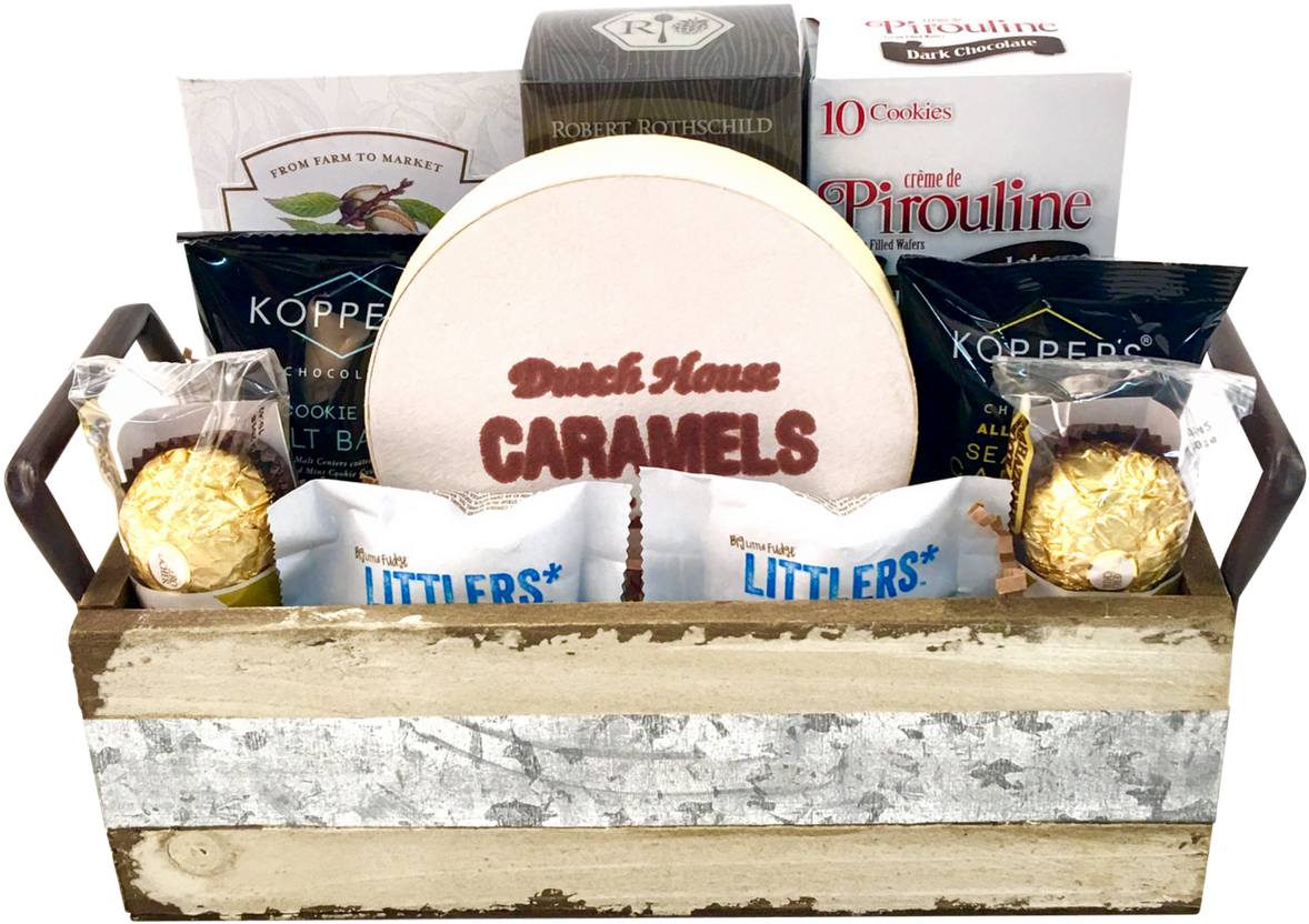 Simple Snacks Gift Basket - Gift Basket (1200x1200), Png Download