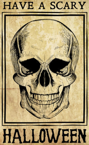 Have A Scary Halloween Skull - Coloring Books For Grown Ups - Skulls (295x480), Png Download