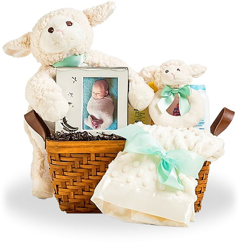 Nap Time With Lamb Baby Gift Basket - Baby Gift Sets (500x500), Png Download