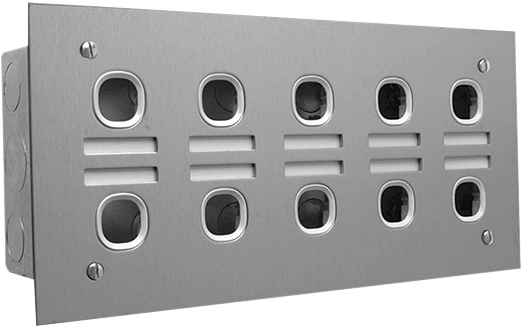 Labelled Switch Plate, 10 Gang, Stainless Steel, 2 - 10 Gang Stainless Steel Light Switch (800x600), Png Download
