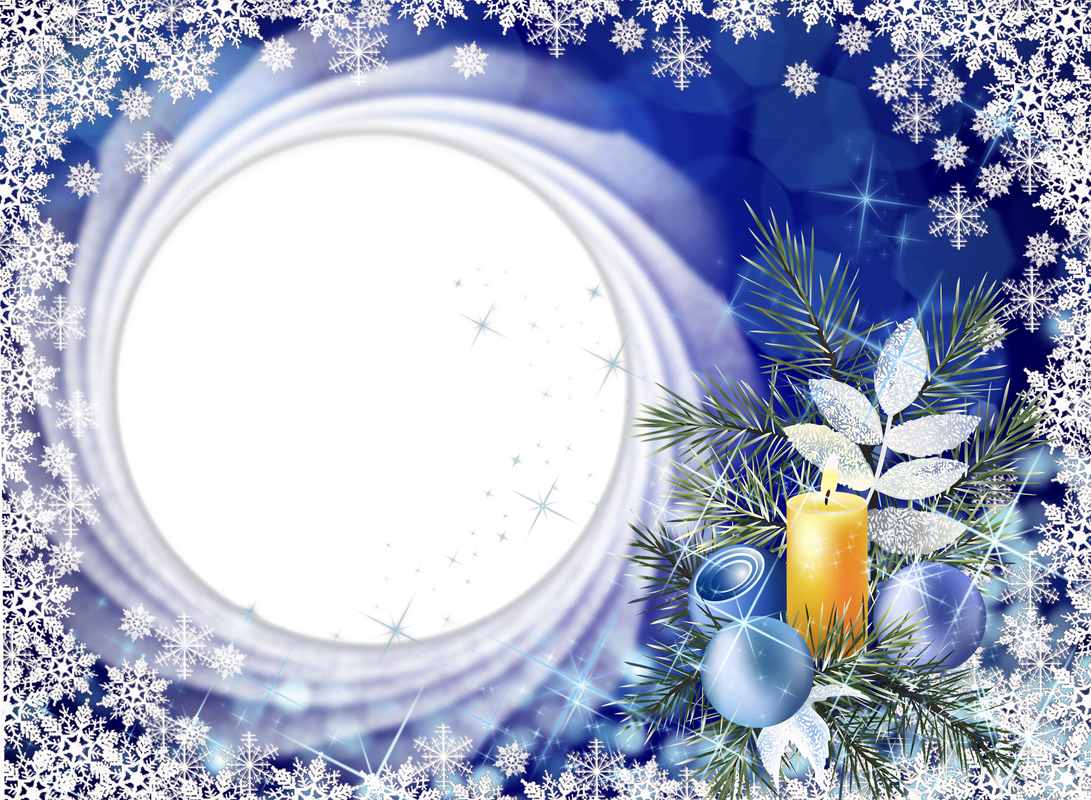 En Marcos Para Fotografías Tenemos Cientos De Bordes - Christmas And New Year Frames Png (1091x800), Png Download
