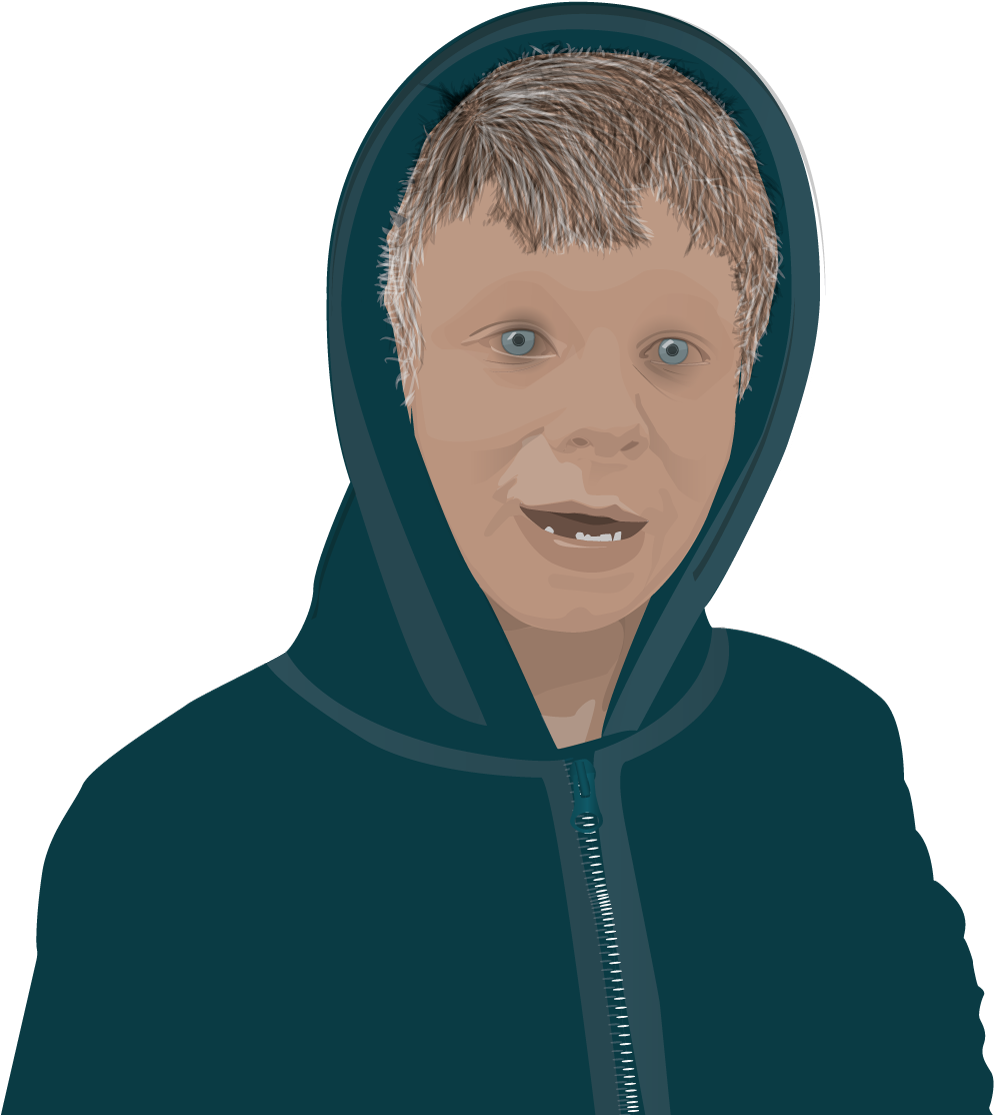 Portrait, Illustration, Vector - Boy (1024x1155), Png Download