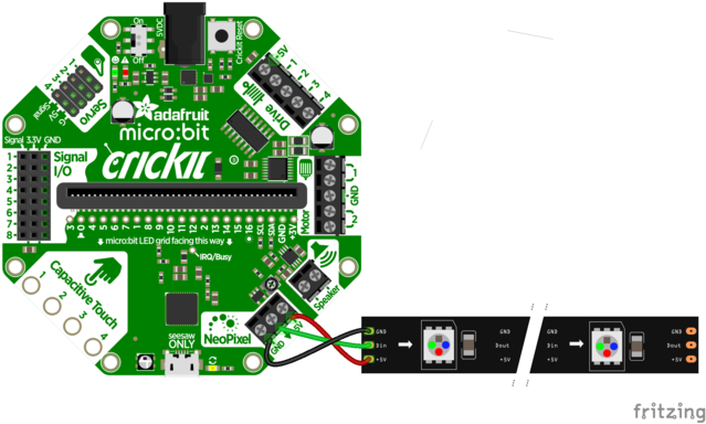Leds Microbit-neopixels Bb - Fritzing (640x480), Png Download