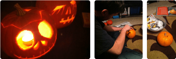 Pumpkin Carving - Jack-o'-lantern (640x237), Png Download