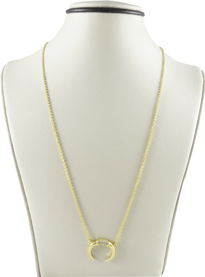 Cadena De Plata Con Baño De Oro Y Dije Luna Invertida - Locket (1000x1000), Png Download