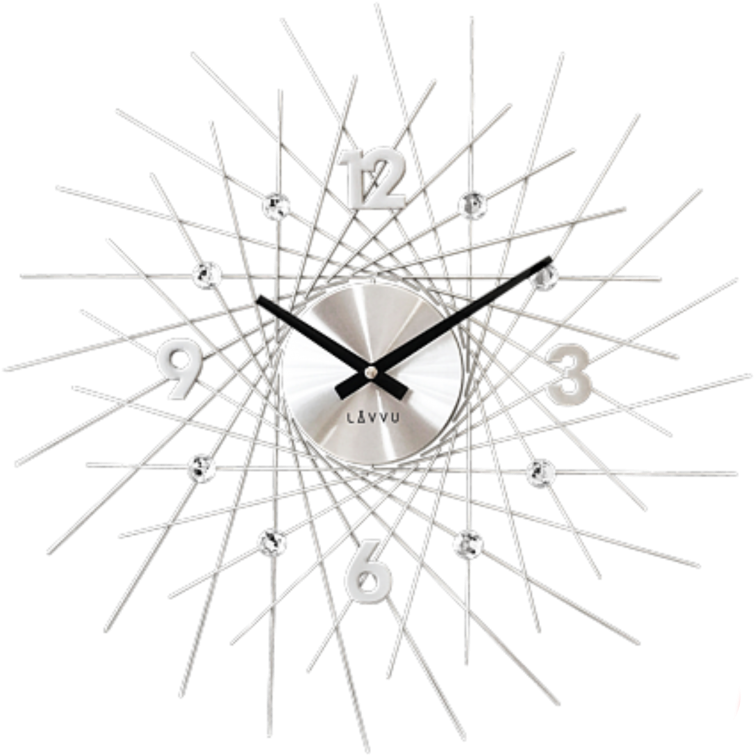 Lavvu Crystal Silver Lines Lct1050 - Hodiny Lavvu (795x800), Png Download