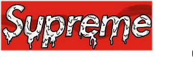 Pikacku Sticker - Supreme Logo Grime Art (434x311), Png Download