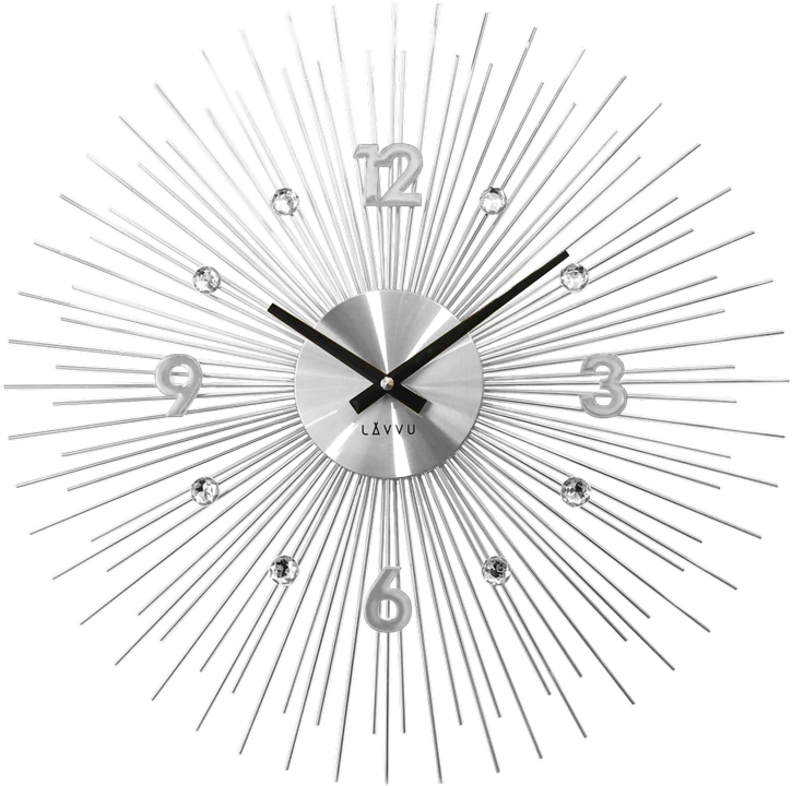 Silver Wallclock Lavvu Crystal Lines - Lavvu Crystal Lines Lct1140 (1000x842), Png Download
