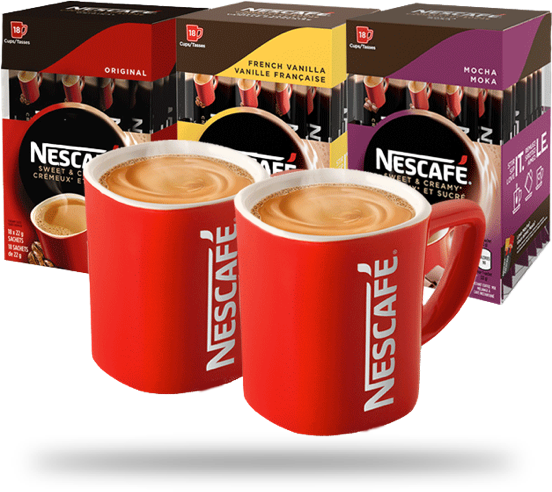 Nescafe Sweet And Creamy Original 18x22g (552x492), Png Download