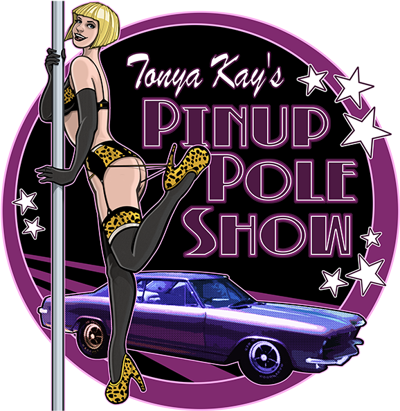 Logo - Sexy Pin Up Poledancers (600x617), Png Download