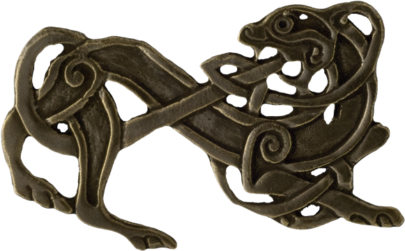 Norse Viking Lion Brass Warrior Spirit Amulet - Norse Design (700x700), Png Download