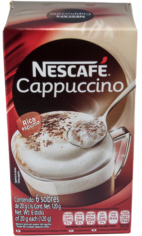Nescafe Cappuccino 180g (600x872), Png Download