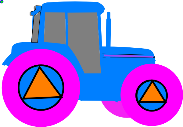 Blue Tractor Svg Clip Arts 600 X 418 Px (600x418), Png Download