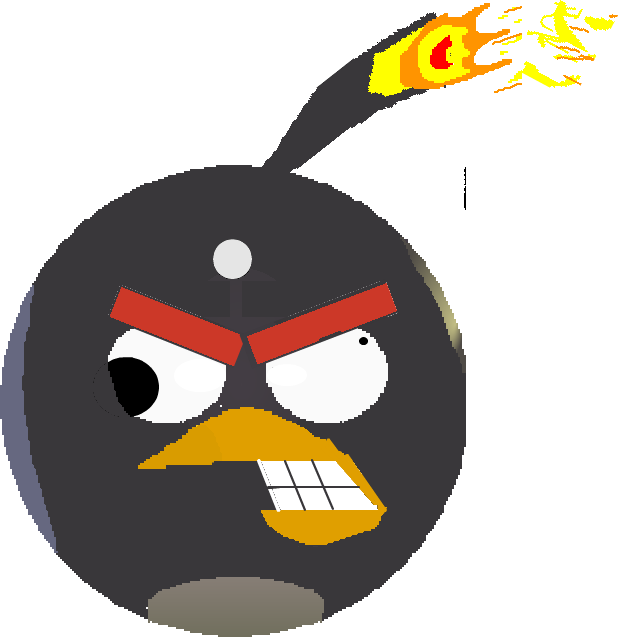 Bomb Bird Exploding Himself - June 5 (618x637), Png Download