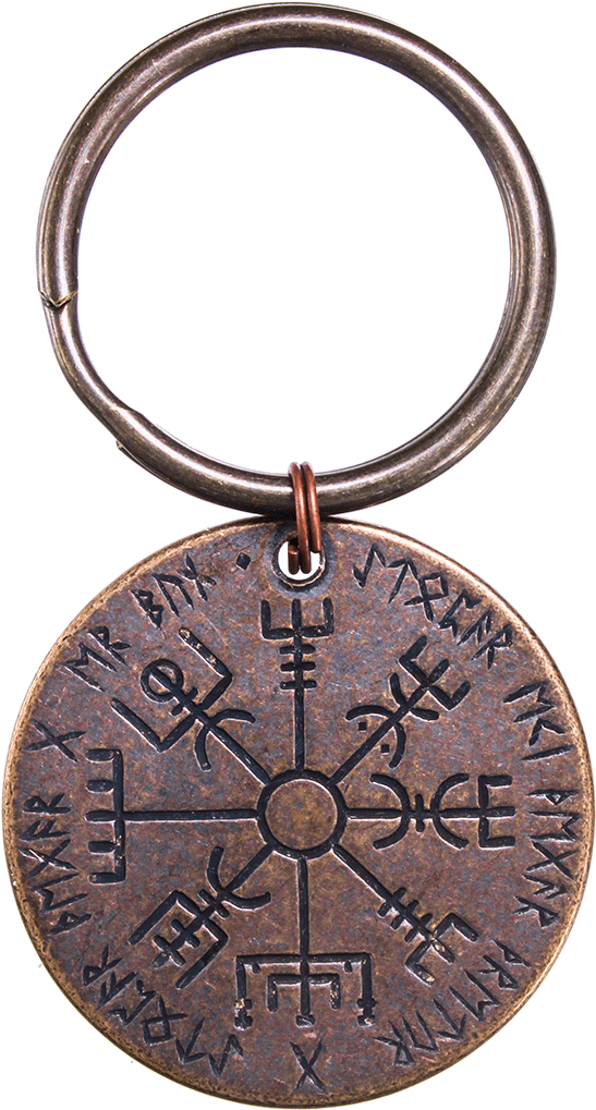 Vegvísir Norse Compass Keyring - Vegvísir (1024x1024), Png Download