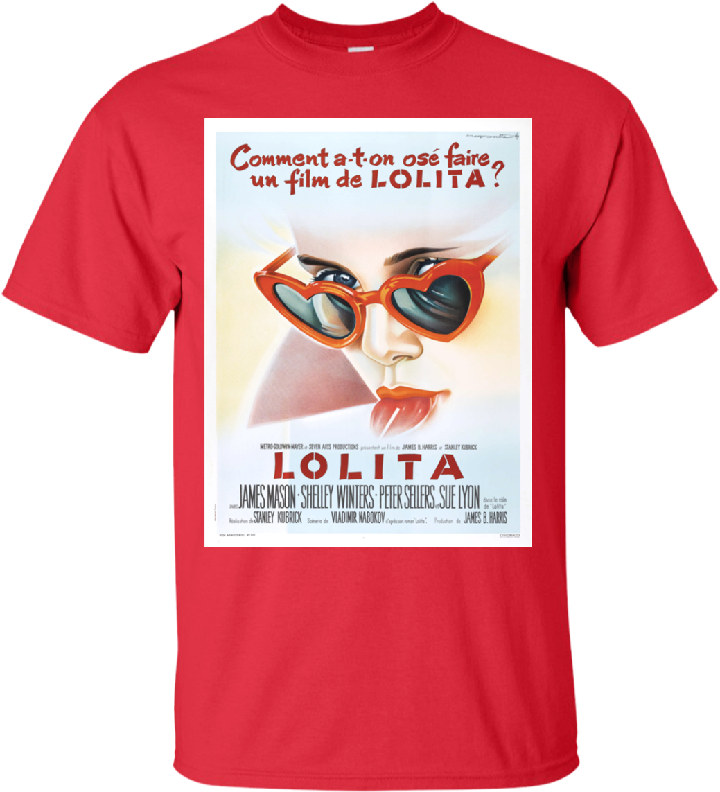 Lolita Movie Poster T-shirt - Lolita 1962 Movie Poster (1155x1155), Png Download
