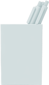 Powder Blue Pen Cup - Blue (420x420), Png Download