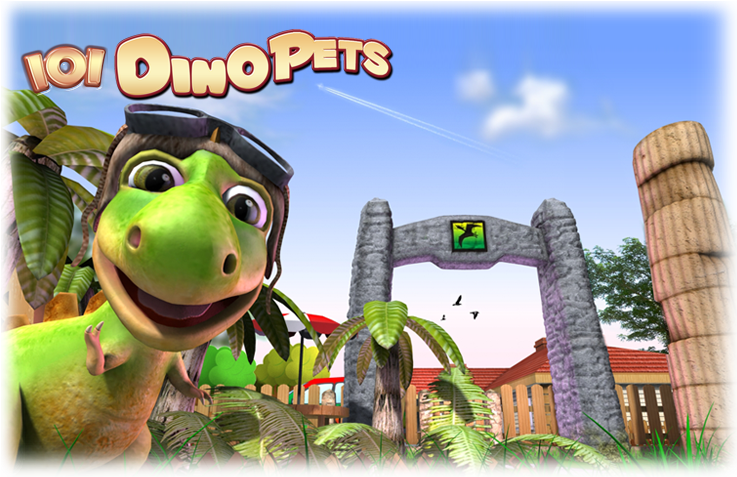 101 Dino Pets - Cartoon (767x476), Png Download