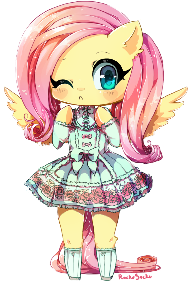 Rockusocku, Bipedal, Country Lolita, Cute, Diabetes, - Fluttershy Lolita (926x1272), Png Download