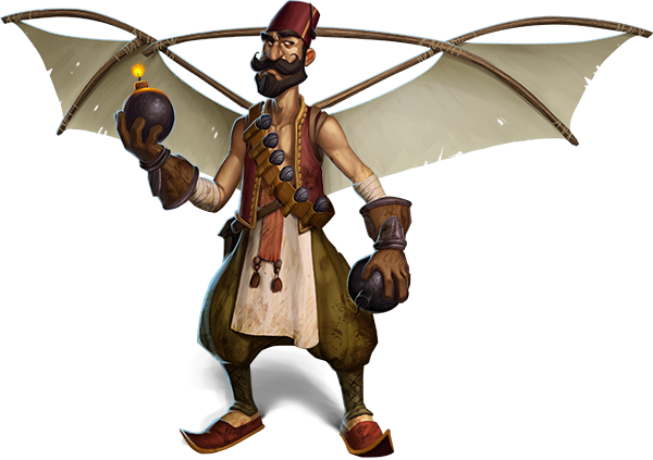 War Of Mercenaries Flying Ottoman Final - War Of Mercenarie Ottoman (600x423), Png Download