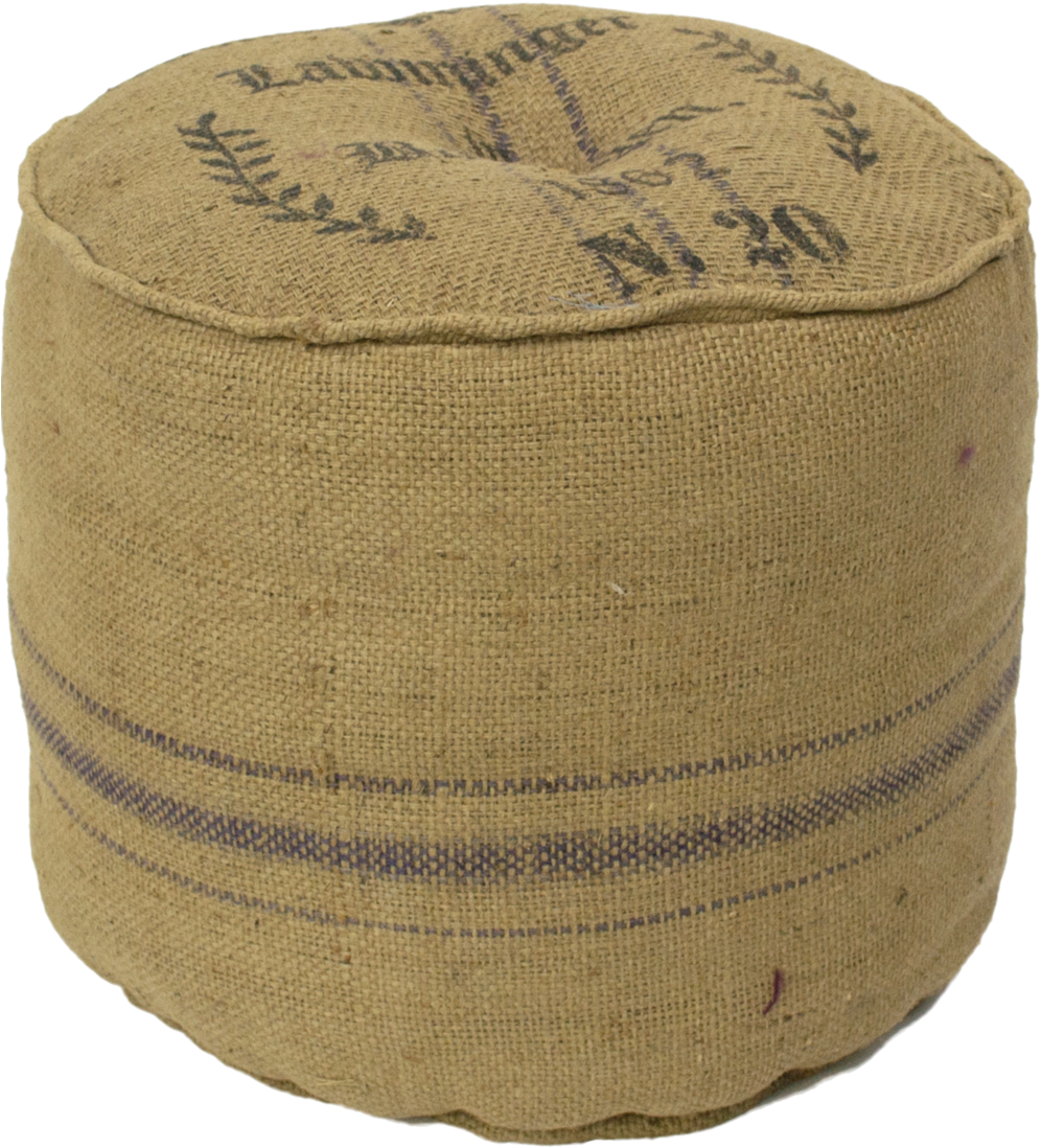 Moulin Burlap Print Ottoman (1000x1106), Png Download