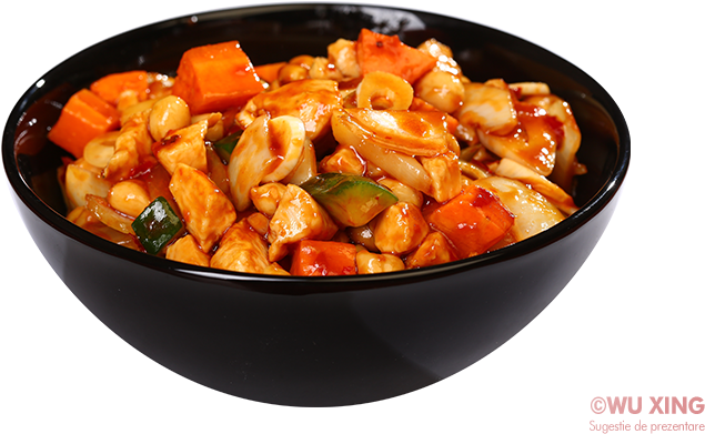Free Chinese Food Box Png - Reteta Pui Gong Bao (700x420), Png Download