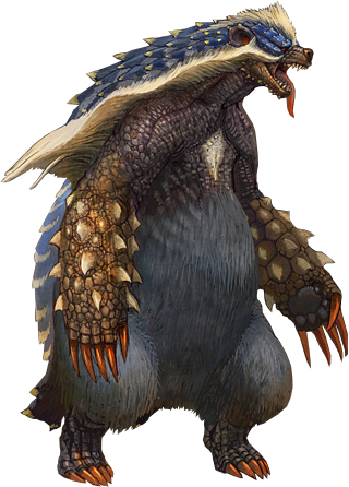 Free Monster Png - Arzuros (320x446), Png Download