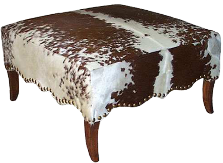 Cowhide Ottoman (800x800), Png Download