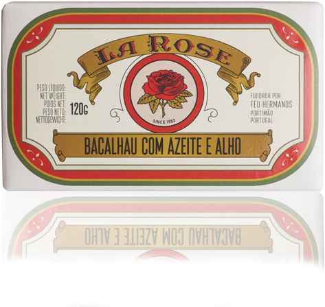 Bacalao Con Aceite De Oliva Y Ajo - Sardinhas La Rose (500x459), Png Download