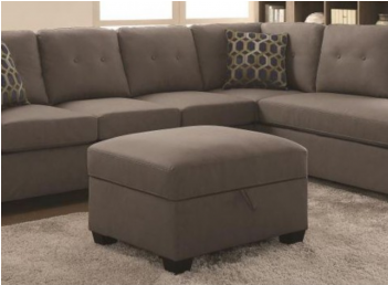 Kyle Slate Storage Ottoman - Beige Left Arm Facing Sofa Ebern Designs (350x350), Png Download