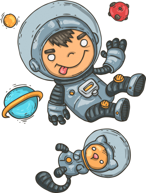 Free Png Astronaut Png Images Transparent - รูป การ์ตูน นักบิน อวกาศ (480x635), Png Download